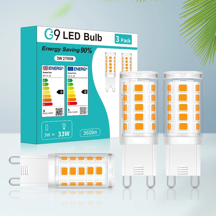 G9 LED Lamp 3W AC 220V LED Light Bulbs Replace 30W Halogen Lamp No-Flicker Cold/Warm Light Home Energy Saving G9 Light Bulb
G9 LED Lamp 3W AC 220V LED Light Bulbs Replace 30W Halogen Lamp No-Flicker Cold/Warm Light Home Energy Saving G9 Light Bulb