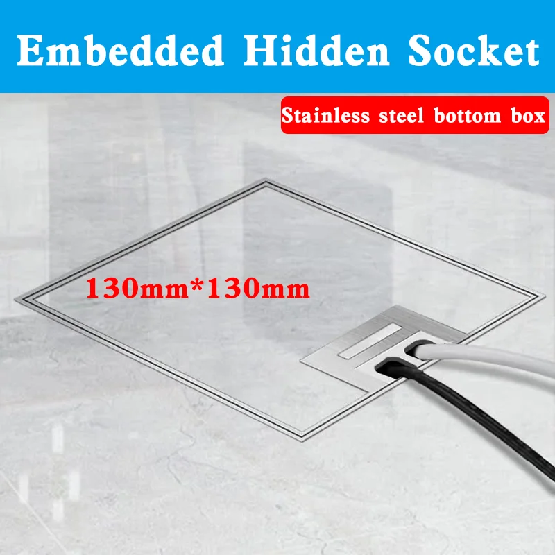 Stainless Steel Universal Inlaid Floor Socket - 2 Power Outlets with Recessed USB and Network Functionality 130mm*130mm Size
Stainless Steel Universal Inlaid Floor Socket - 2 Power Outlets with Recessed USB and Network Functionality 130mm*130mm Size