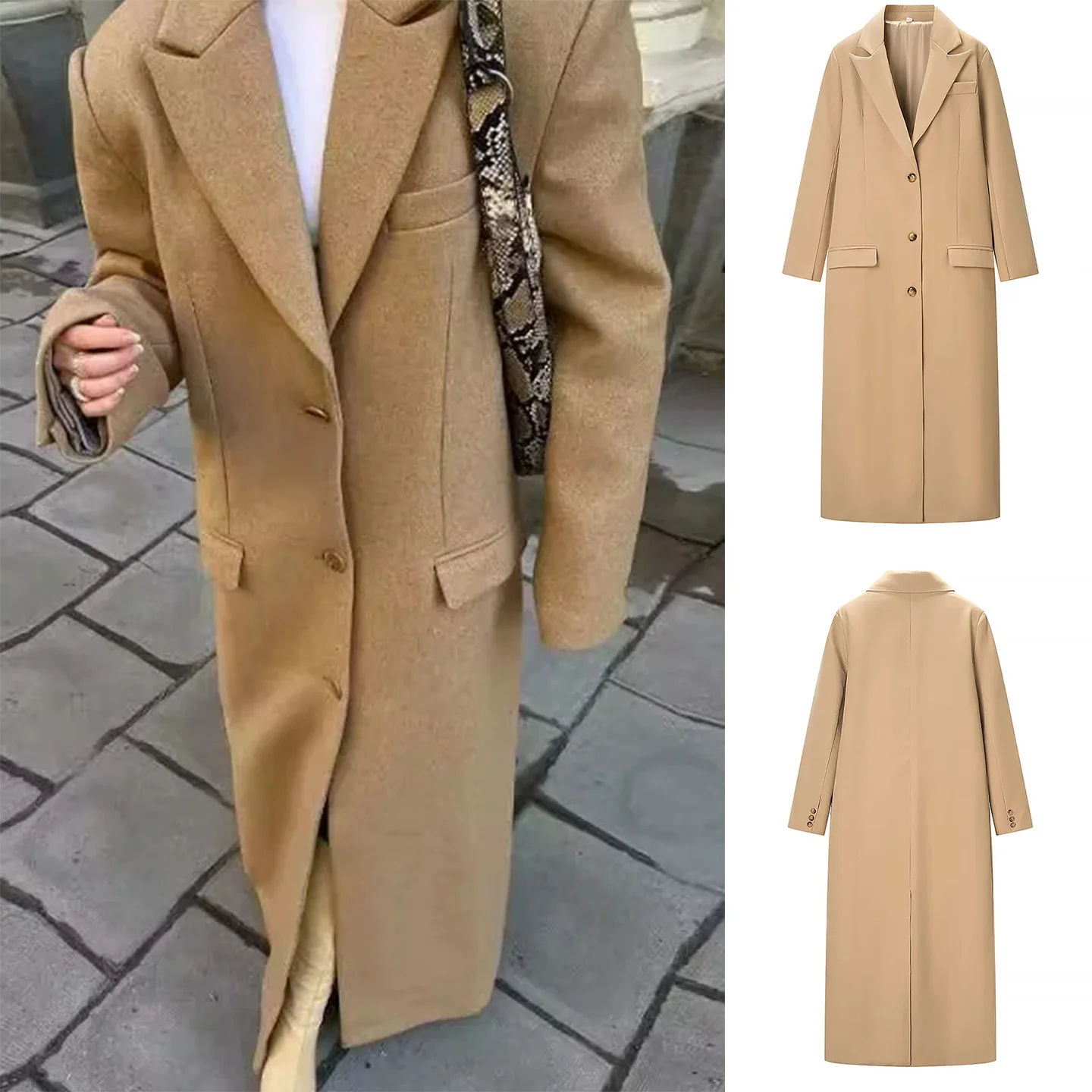 Весенняя новинка: женское пальто с матовым дизайном, длинное, с отложным воротником, на одной пуговице, удлиненное.
Весенняя новинка: женское пальто с матовым дизайном, длинное, с отложным воротником, на одной пуговице, удлиненное.