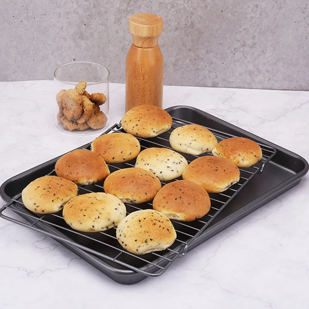 1Set Carbon Steel Baking Pan Nonstick Rectangular Tray Multi-Purpose for Pizza Bread Cake Roasting Tray with Rack
1Set Carbon Steel Baking Pan Nonstick Rectangular Tray Multi-Purpose for Pizza Bread Cake Roasting Tray with Rack