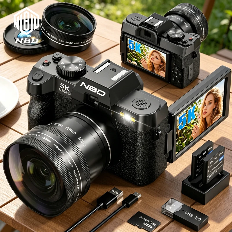 NBD 64MP 5K Vlog Camera 16X Digital Zoom 3-Inch Flip Screen with Microphone Long-Lasting Battery for YouTube Live Streaming Selfie Camcorder Gift for Girls
NBD 64MP 5K Vlog Camera 16X Digital Zoom 3-Inch Flip Screen with Microphone Long-Lasting Battery for YouTube Live Streaming Selfie Camcorder Gift for Girls
