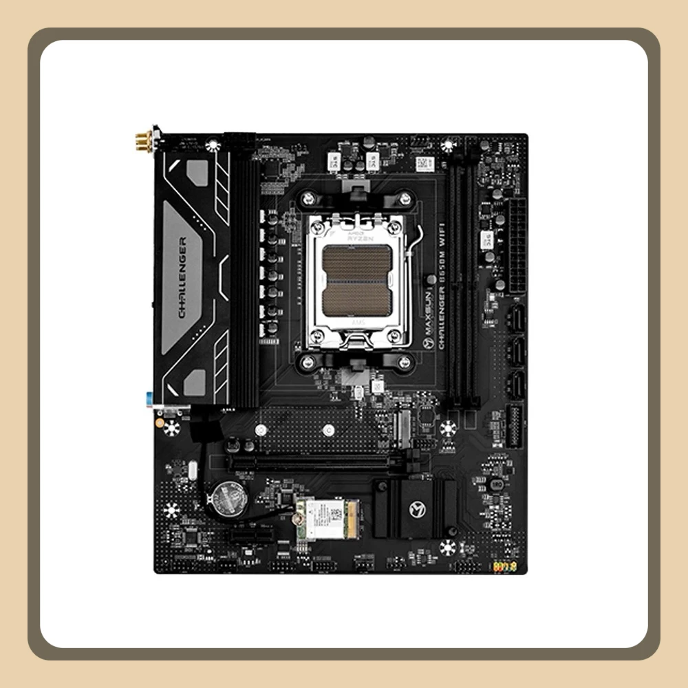 MAXSUN Новый B650M Wi-Fi Компьютерные компоненты Игровая материнская плата DDR5 M.2 с поддержкой процессора AMD AM5 7500F/7900X/7700X/7600X B650
MAXSUN Новый B650M Wi-Fi Компьютерные компоненты Игровая материнская плата DDR5 M.2 с поддержкой процессора AMD AM5 7500F/7900X/7700X/7600X B650
