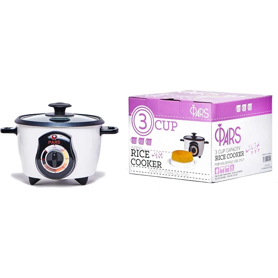 3 Cup Automatic Rice Cooker with Non-Stick Inner Pot Stainless Steel Exterior Silver Color Energy Efficient and Easy to Use
3 Cup Automatic Rice Cooker with Non-Stick Inner Pot Stainless Steel Exterior Silver Color Energy Efficient and Easy to Use