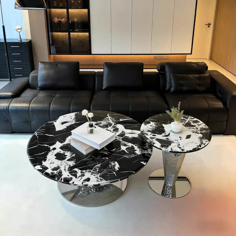 Water ripple Rubik's Cube Italian light luxury designer original round natural marble side table combination
Water ripple Rubik's Cube Italian light luxury designer original round natural marble side table combination