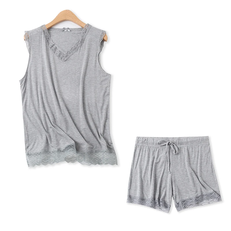 Summer New Women's Home Lace V-neck Tank Top Elastic Shorts Set Separate Sale Casual Pure Color Sleeveless Hoodie
Summer New Women's Home Lace V-neck Tank Top Elastic Shorts Set Separate Sale Casual Pure Color Sleeveless Hoodie
