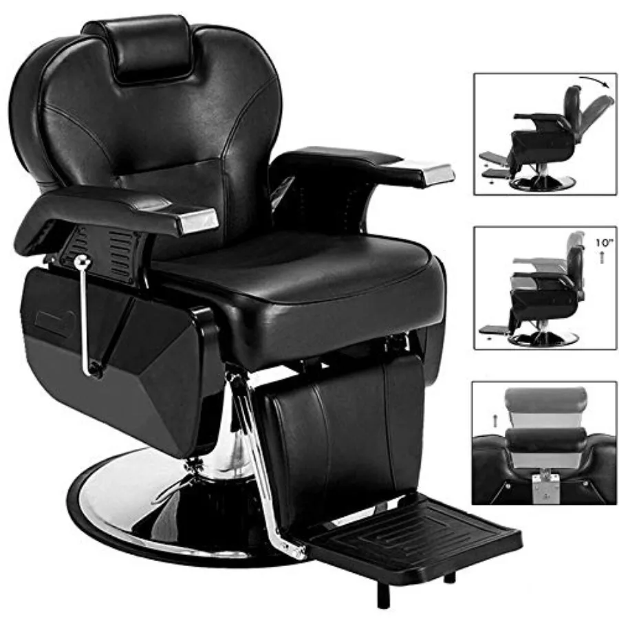 Black Barber Chair Heavy Duty Reclining Hydraulic Professional for Salon/Barbershop/Hair Stylist
Black Barber Chair Heavy Duty Reclining Hydraulic Professional for Salon/Barbershop/Hair Stylist