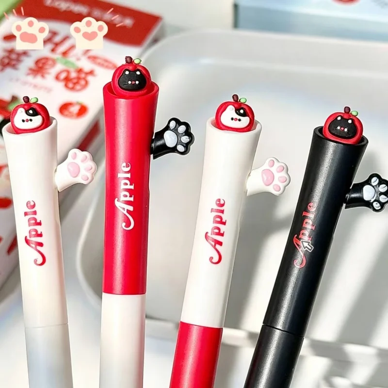 24pcs/lot Creative Apple Cat Press Gel Pen Cute 0.5mm Neutral Pen School writing Supplies Promotional Gift
24pcs/lot Creative Apple Cat Press Gel Pen Cute 0.5mm Neutral Pen School writing Supplies Promotional Gift
