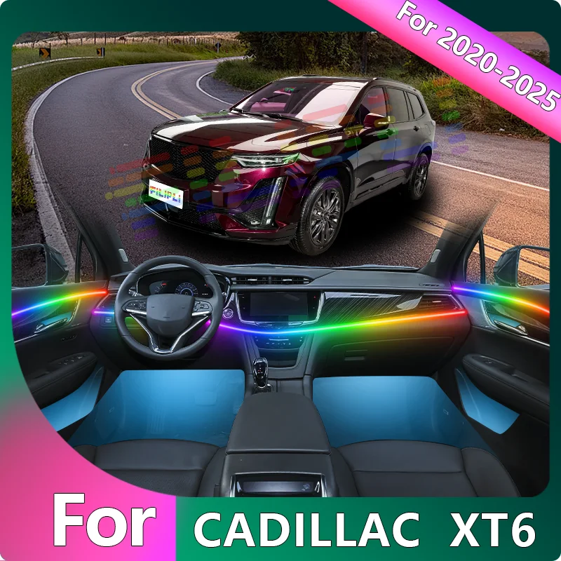 FILIPLI For The CADILLAC XT6 For 2022 Multi Colour RGB Voice Control Car LED Mood Light Cyberpunk Music Sync Car Ambient Light
FILIPLI For The CADILLAC XT6 For 2022 Multi Colour RGB Voice Control Car LED Mood Light Cyberpunk Music Sync Car Ambient Light