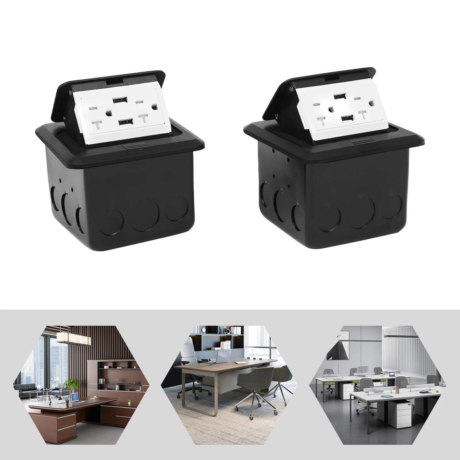 20A Pop-Up Floor USB Sockets, 2PCS Hidden Outlets 125V 4000W Electrical Stainless Steel Cover Box Kit Receptacle for Countertop
20A Pop-Up Floor USB Sockets, 2PCS Hidden Outlets 125V 4000W Electrical Stainless Steel Cover Box Kit Receptacle for Countertop