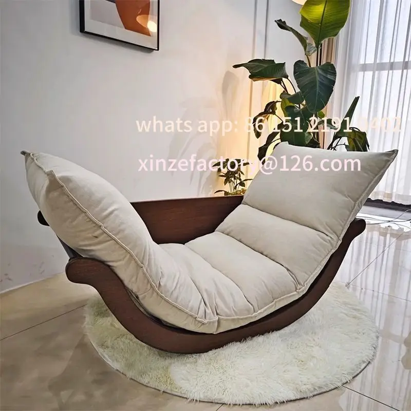 Customizable Lazy Rocking Chair Living Room Home Leisure Single Sofa Banana Boat Balcony Adult Nap Reclining Chair
Customizable Lazy Rocking Chair Living Room Home Leisure Single Sofa Banana Boat Balcony Adult Nap Reclining Chair