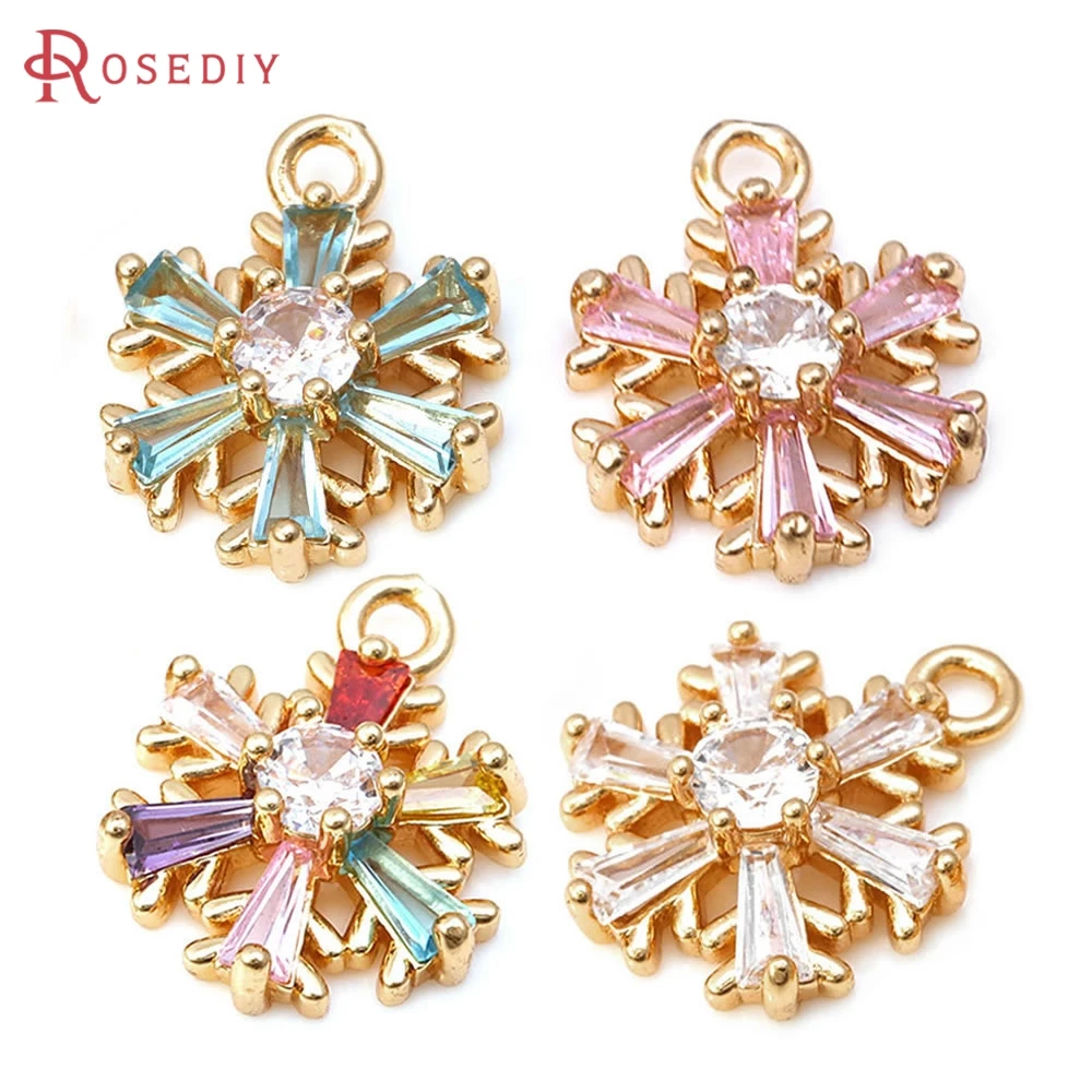 18K Gold Color Brass and Zircon Snowflake Charms Pendants High Quality Diy Necklace Earrings Making Accessories Materials
18K Gold Color Brass and Zircon Snowflake Charms Pendants High Quality Diy Necklace Earrings Making Accessories Materials
