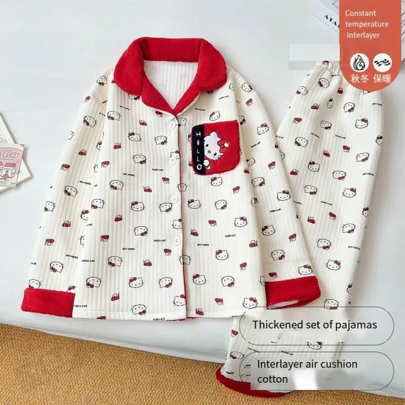 Cute Pajamas Hello Kittys Kawaii Long Sleeves Trousers Versatile Sweet Casual New Style Comfortable Printed Creative Hot Selling
Cute Pajamas Hello Kittys Kawaii Long Sleeves Trousers Versatile Sweet Casual New Style Comfortable Printed Creative Hot Selling