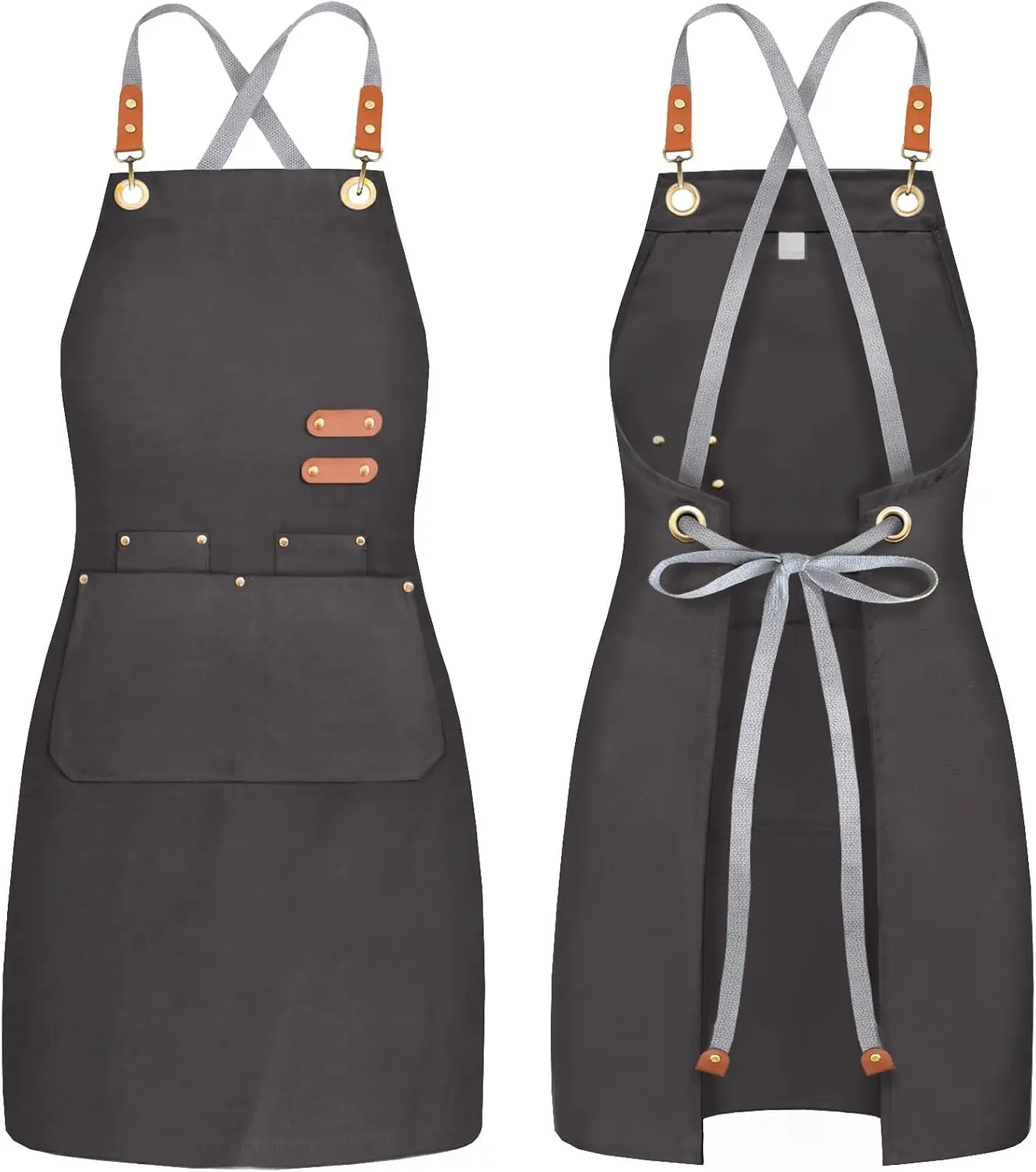 Chef Apron Bib Tool Apron Cross Back Straps 4 Pockets for Kitchen Cooking Gardening Baking Working
Chef Apron Bib Tool Apron Cross Back Straps 4 Pockets for Kitchen Cooking Gardening Baking Working