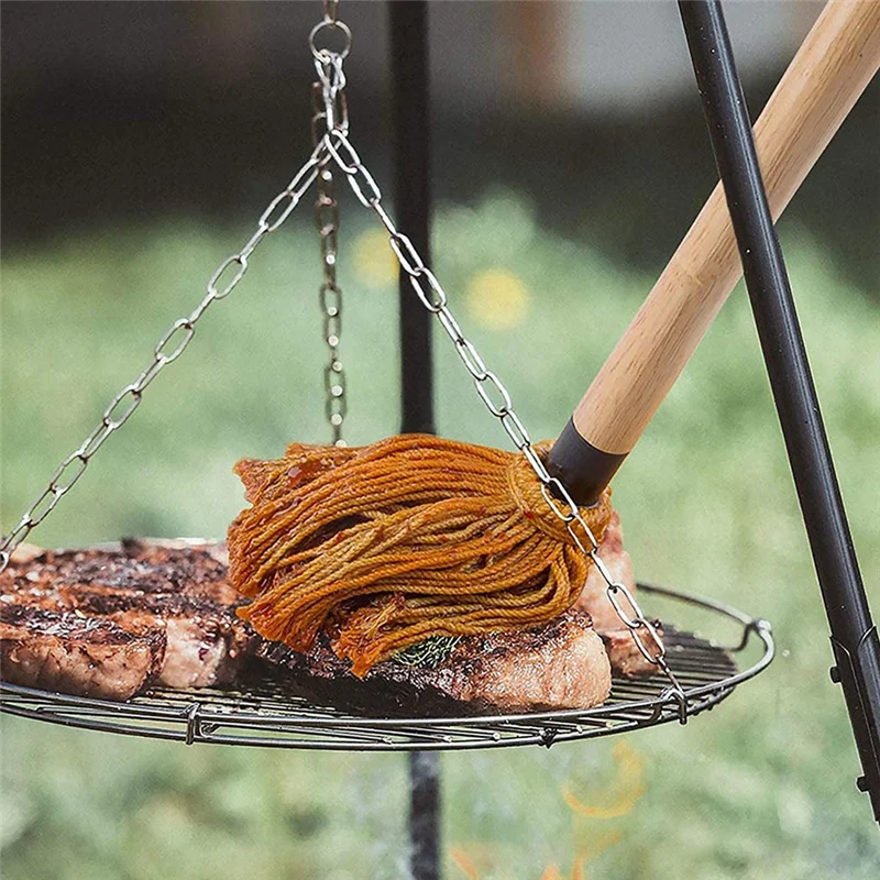 ABKJ-1 Set BBQ Mop 18.3 Inch BBQ Mop Brush Grill Brush Wooden Long Handle Grill Brush For Sauce BBQ Smoking Steak Easy Install
ABKJ-1 Set BBQ Mop 18.3 Inch BBQ Mop Brush Grill Brush Wooden Long Handle Grill Brush For Sauce BBQ Smoking Steak Easy Install