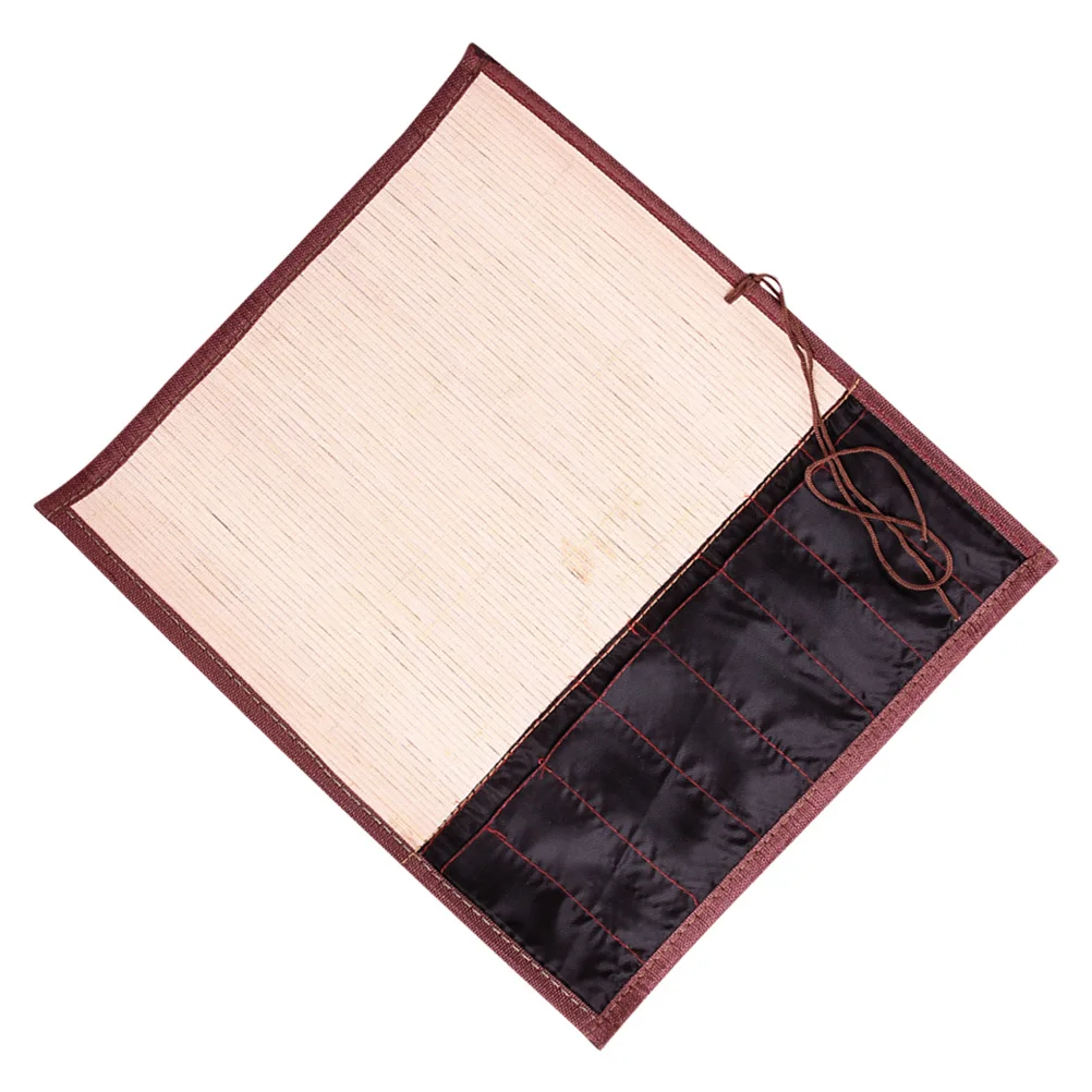 Bamboo Brush Pen Roll Wrap Storage Pouch Large Capacity Pen Pencil Case Desk Supplies Art Painting Tool ganizer
Bamboo Brush Pen Roll Wrap Storage Pouch Large Capacity Pen Pencil Case Desk Supplies Art Painting Tool ganizer