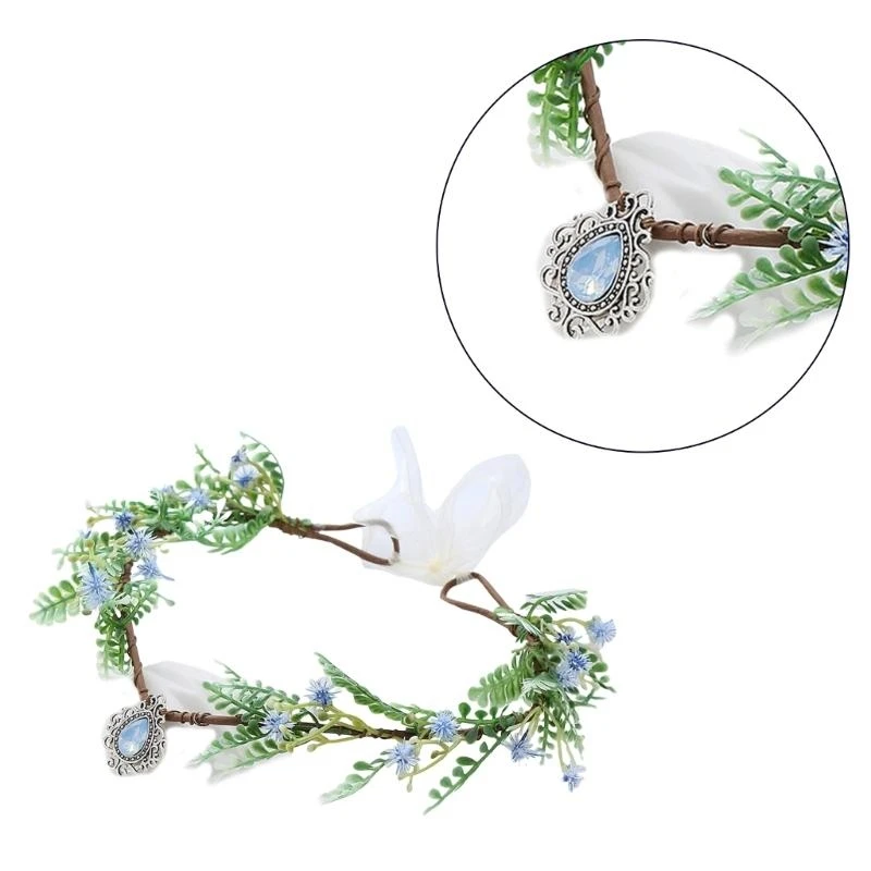 652F Luxurious Ethnic Headband Adjustable Flower Crown for Girls Cosplay Fairy
652F Luxurious Ethnic Headband Adjustable Flower Crown for Girls Cosplay Fairy