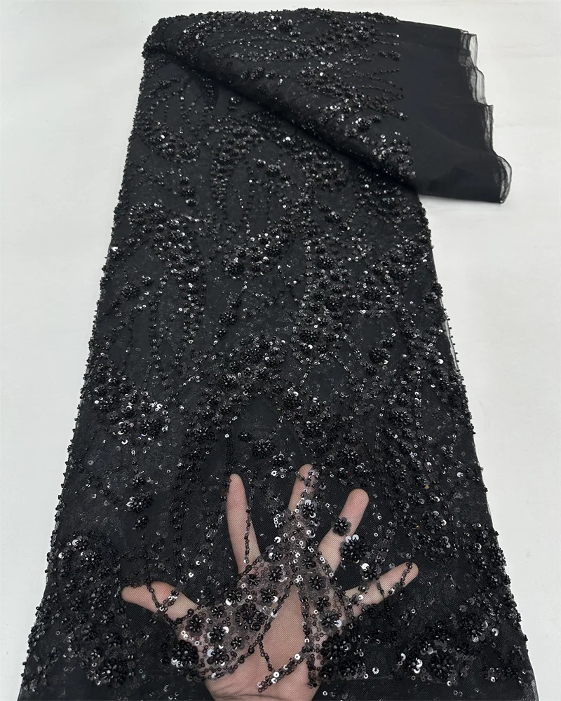 African Heavy Beaded Lace Fabric 2024 High Quality Nigerian Sequins Groom Lace French Tulle Fabric For Party Dress Sewing
African Heavy Beaded Lace Fabric 2024 High Quality Nigerian Sequins Groom Lace French Tulle Fabric For Party Dress Sewing