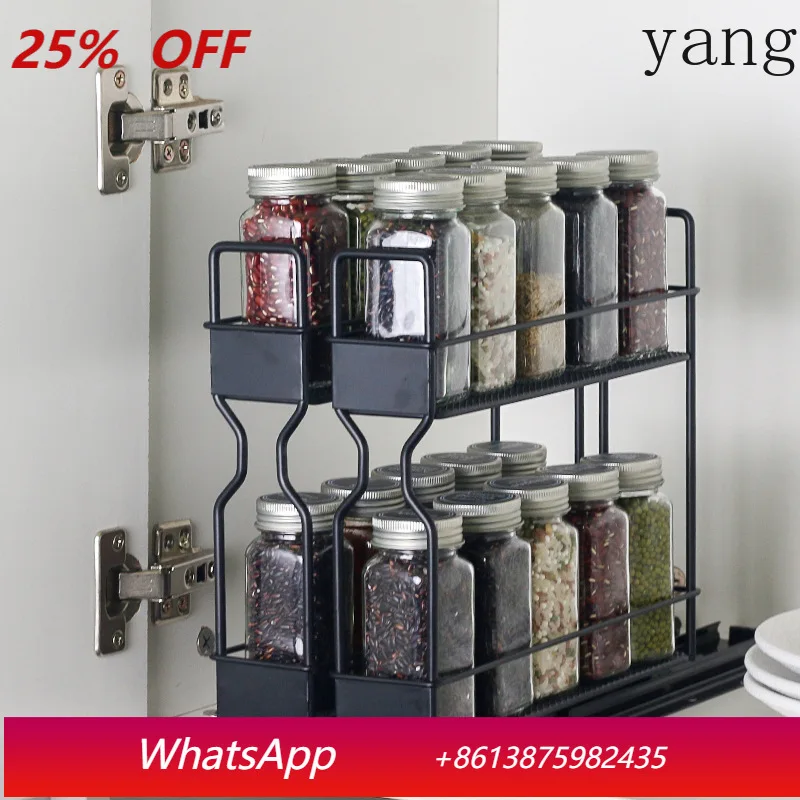 YJQ double slide rail kitchen seasoning rack can pull storage cabinet double multi-purpose
YJQ double slide rail kitchen seasoning rack can pull storage cabinet double multi-purpose