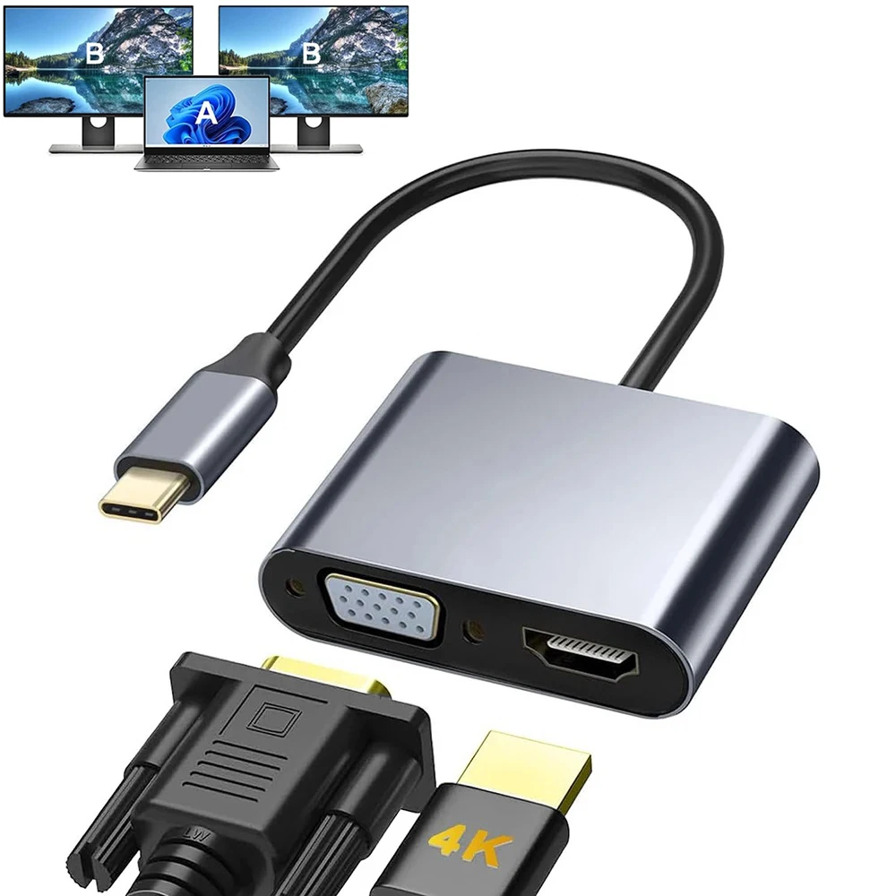 Nku USB C Dock Thunderbolt 3/4 Type-C To 4K UHD HDTV VGA Converter Cable Splitter Hub Adapter for XPS Surface Laptop DP ALT Mode
Nku USB C Dock Thunderbolt 3/4 Type-C To 4K UHD HDTV VGA Converter Cable Splitter Hub Adapter for XPS Surface Laptop DP ALT Mode