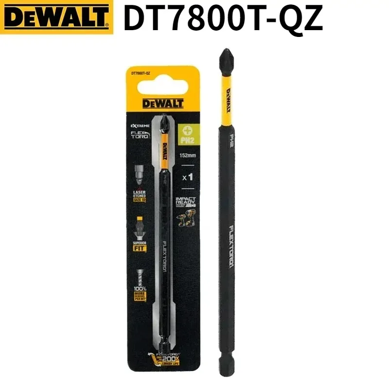 DEWALT DT7800T PH2 152MM Impact Drill Bit High Hardness Durable Resistance Extended Screwdriver Tool Attachments for Enhanced Pe
DEWALT DT7800T PH2 152MM Impact Drill Bit High Hardness Durable Resistance Extended Screwdriver Tool Attachments for Enhanced Pe
