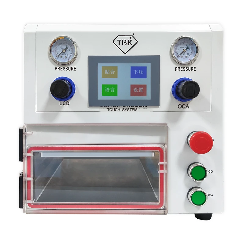 14 Inch TBK-108P Touch Screen Control OCA Lamination Machine For Curved Tablet PAD LCD Screens With Universal Curve Screen
14 Inch TBK-108P Touch Screen Control OCA Lamination Machine For Curved Tablet PAD LCD Screens With Universal Curve Screen