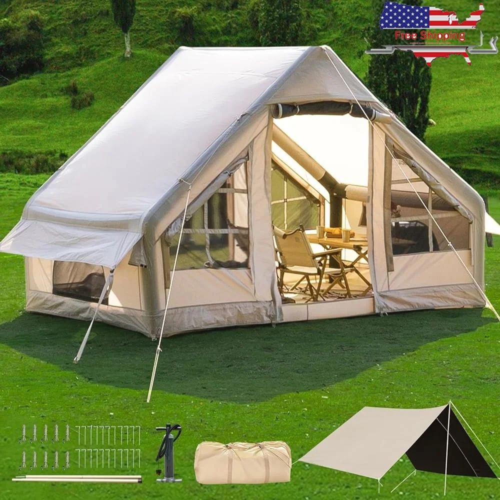 Inflatable Camping Tent Large Tarps 2-8 Person Easy Setup Blow Up Tent Portable Storage Waterproof Windproof 4 Season Family
Inflatable Camping Tent Large Tarps 2-8 Person Easy Setup Blow Up Tent Portable Storage Waterproof Windproof 4 Season Family