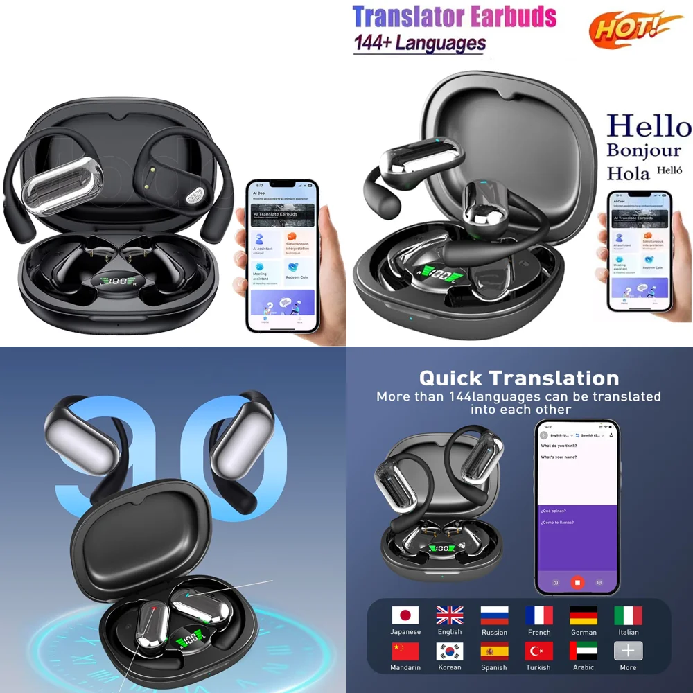 Real Time Earbuds OWS AI Language Translator Wireless Earphone for iPhone Android with 144 Online Languages Trending Products
Real Time Earbuds OWS AI Language Translator Wireless Earphone for iPhone Android with 144 Online Languages Trending Products