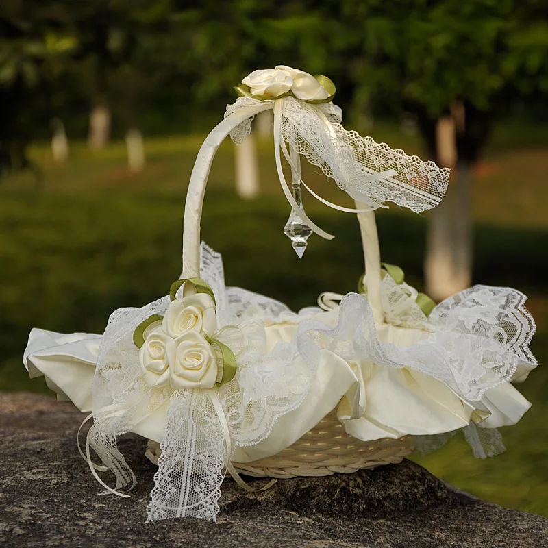 Bride Wedding Flower Basket Lace Large Flower Bridesmaids Carry Flower Basket Photo Dance Prop Basket
Bride Wedding Flower Basket Lace Large Flower Bridesmaids Carry Flower Basket Photo Dance Prop Basket