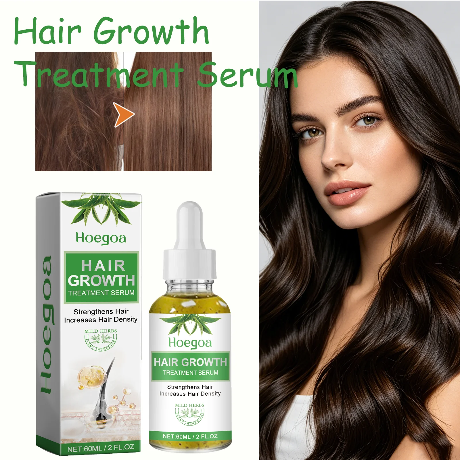 HOEGOA 60mL Hair Growth Treatment Serum Strengthens Hair Hydrates And Moisturizes Nourishes And Repairs Hair Hair Growth Serum
HOEGOA 60mL Hair Growth Treatment Serum Strengthens Hair Hydrates And Moisturizes Nourishes And Repairs Hair Hair Growth Serum