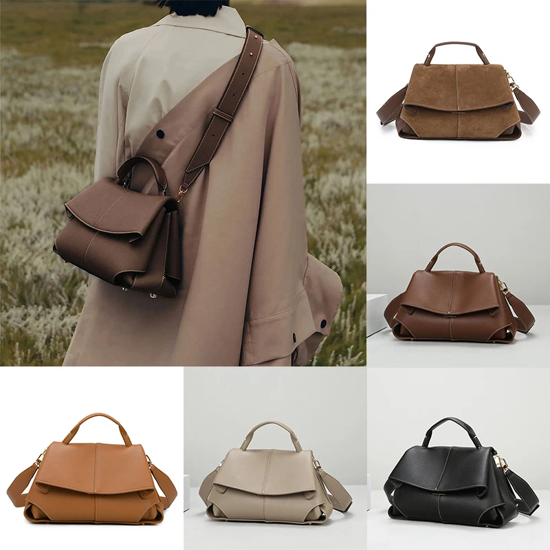 100% Genuine Suede Leather Women Top Handle Bag Vintage Crossbody Bag Ladies Stitching Design Flap Shoulder Bag For Daily Use
100% Genuine Suede Leather Women Top Handle Bag Vintage Crossbody Bag Ladies Stitching Design Flap Shoulder Bag For Daily Use