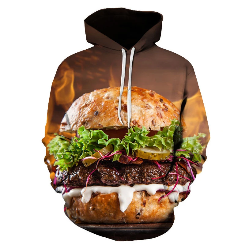 Funny Hamburger Hoodies 3D Printed Fashion Streetwear Men Women Sweatshirts Oversized Hoodie Harajuku HipHop Tracksuit Clothing
Funny Hamburger Hoodies 3D Printed Fashion Streetwear Men Women Sweatshirts Oversized Hoodie Harajuku HipHop Tracksuit Clothing