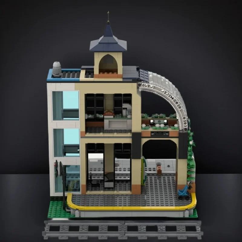 957PCS MOC Street View Central Station Model Custom Building Blocks Architecture DIY Assembly Display Gift Collectible Blocks
957PCS MOC Street View Central Station Model Custom Building Blocks Architecture DIY Assembly Display Gift Collectible Blocks