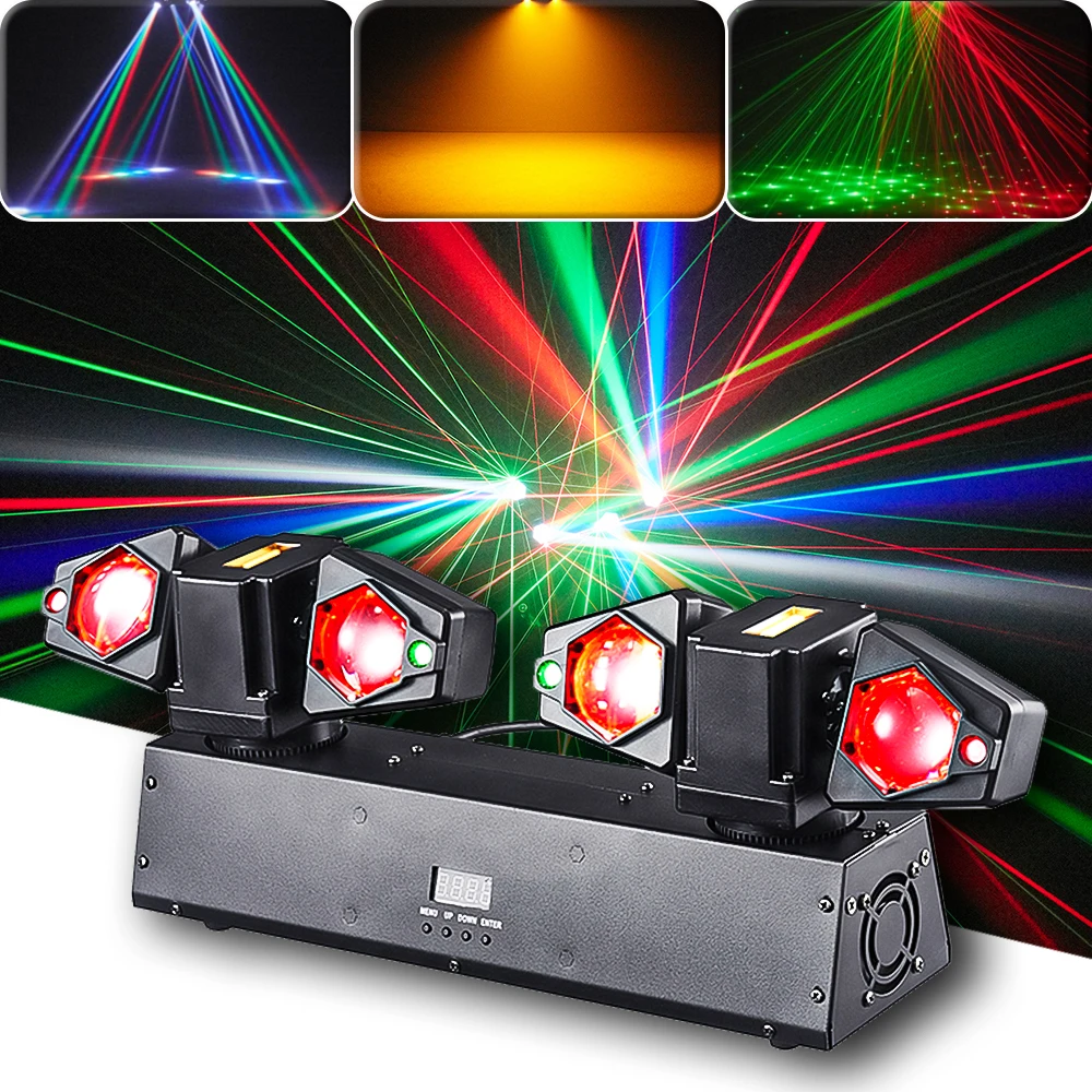 NEW 80W LED Beam Moving Head Light Red and Green Laser Disco Light With Strobe DMX512 Control Suitable for DJ Party Wedding Bar
NEW 80W LED Beam Moving Head Light Red and Green Laser Disco Light With Strobe DMX512 Control Suitable for DJ Party Wedding Bar