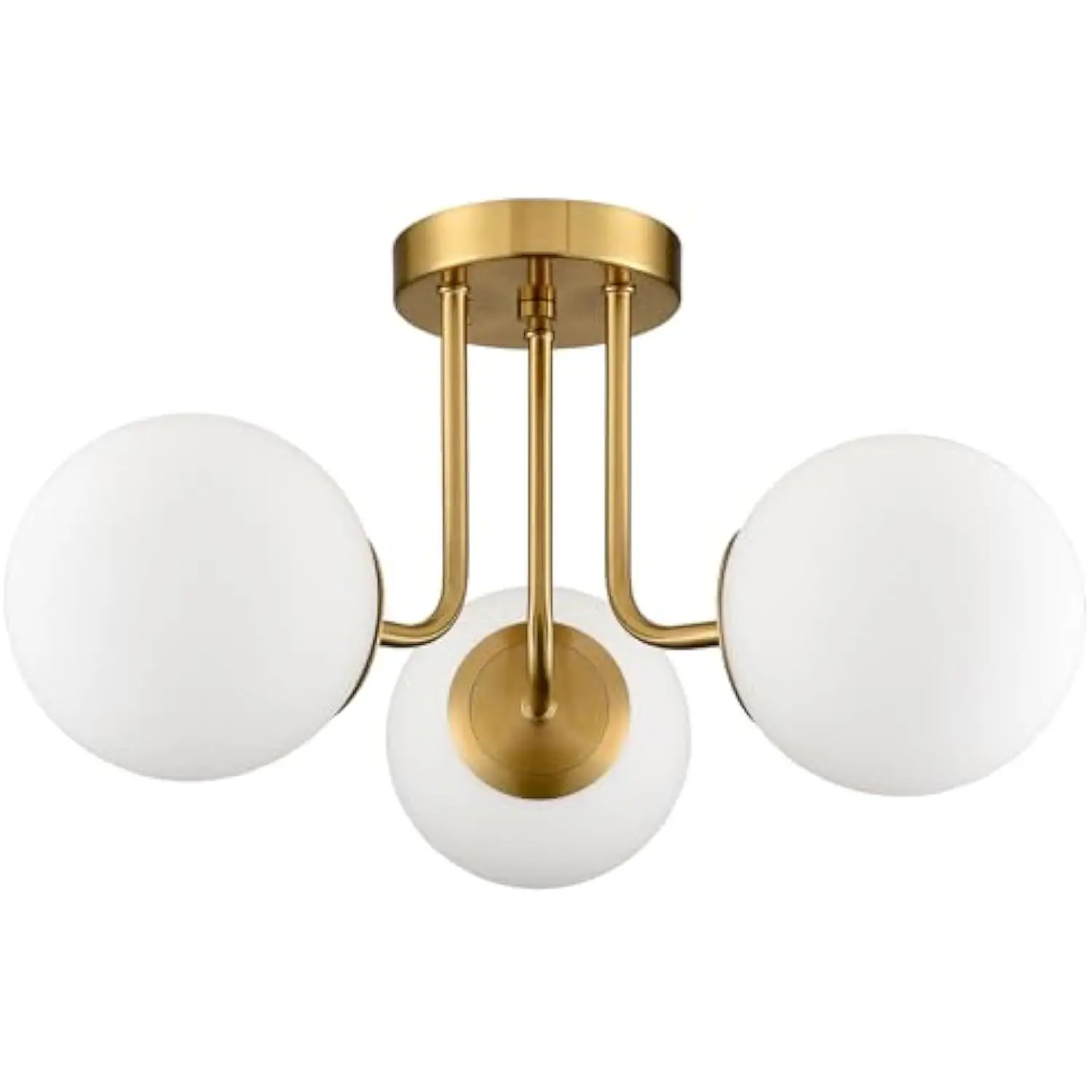 Modern Brass Gold 3-Light Ceiling Light with Globe White Glass Shade Semi Flush Mount Ceiling Light for Living Room Hallway Spu
Modern Brass Gold 3-Light Ceiling Light with Globe White Glass Shade Semi Flush Mount Ceiling Light for Living Room Hallway Spu