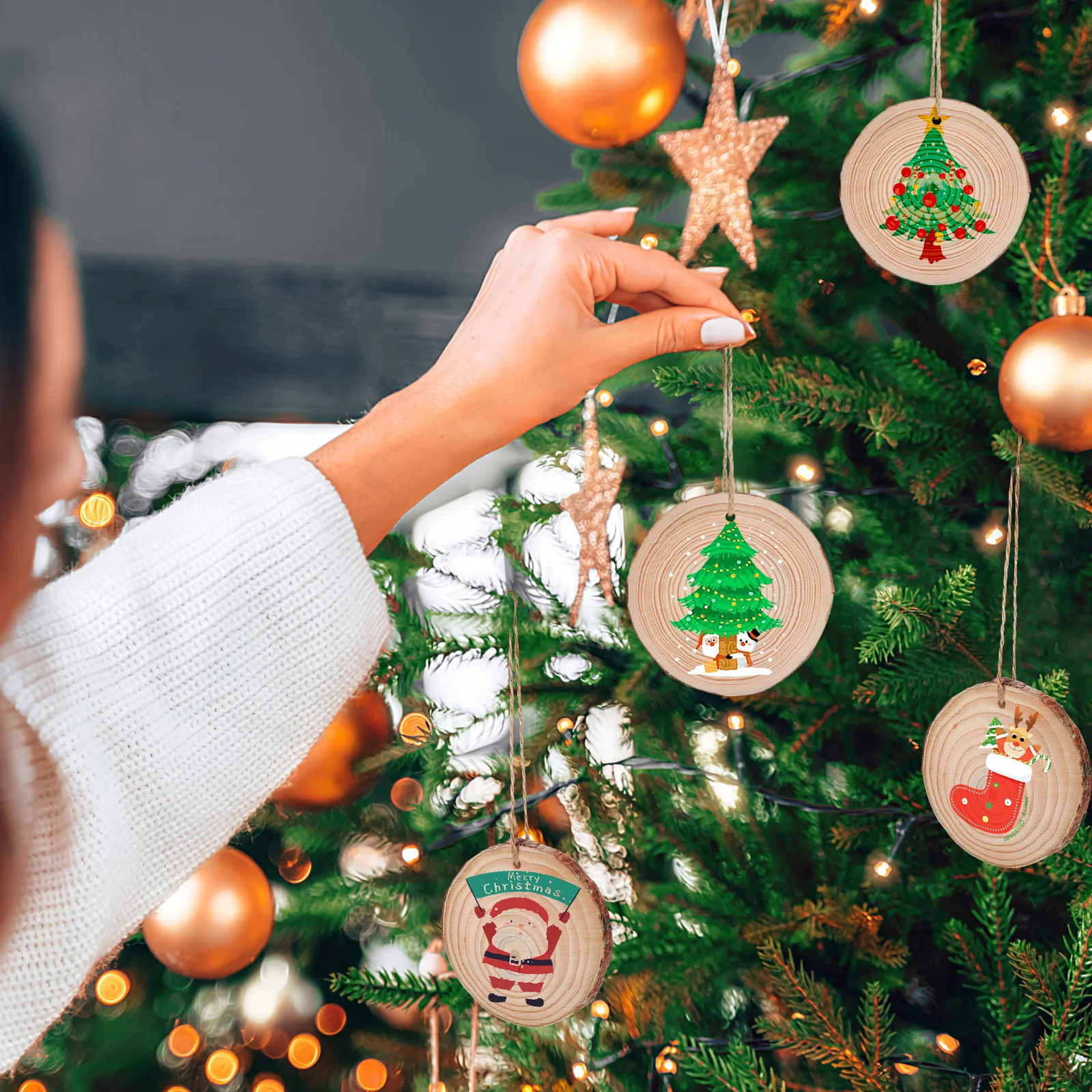 50Pcs Rustic Wood Slices Unfinished Round Wood Rounds with Hole for DIY Crafts Painting Christmas Wedding Log Slices for Crafts
50Pcs Rustic Wood Slices Unfinished Round Wood Rounds with Hole for DIY Crafts Painting Christmas Wedding Log Slices for Crafts