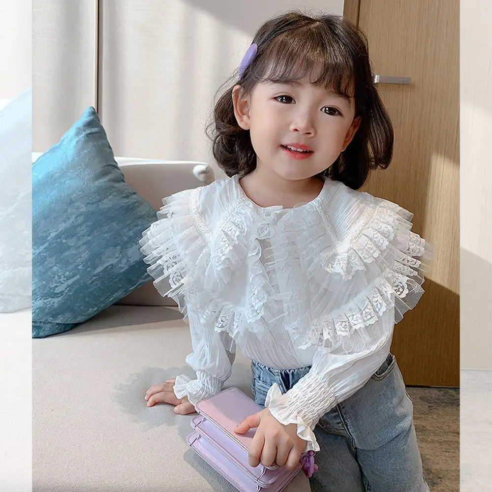 Girl's Shirt Blouse Spring and Autumn New Fashionable Children's Long Sleeve Sweet Princess Top 100-150cm
Girl's Shirt Blouse Spring and Autumn New Fashionable Children's Long Sleeve Sweet Princess Top 100-150cm