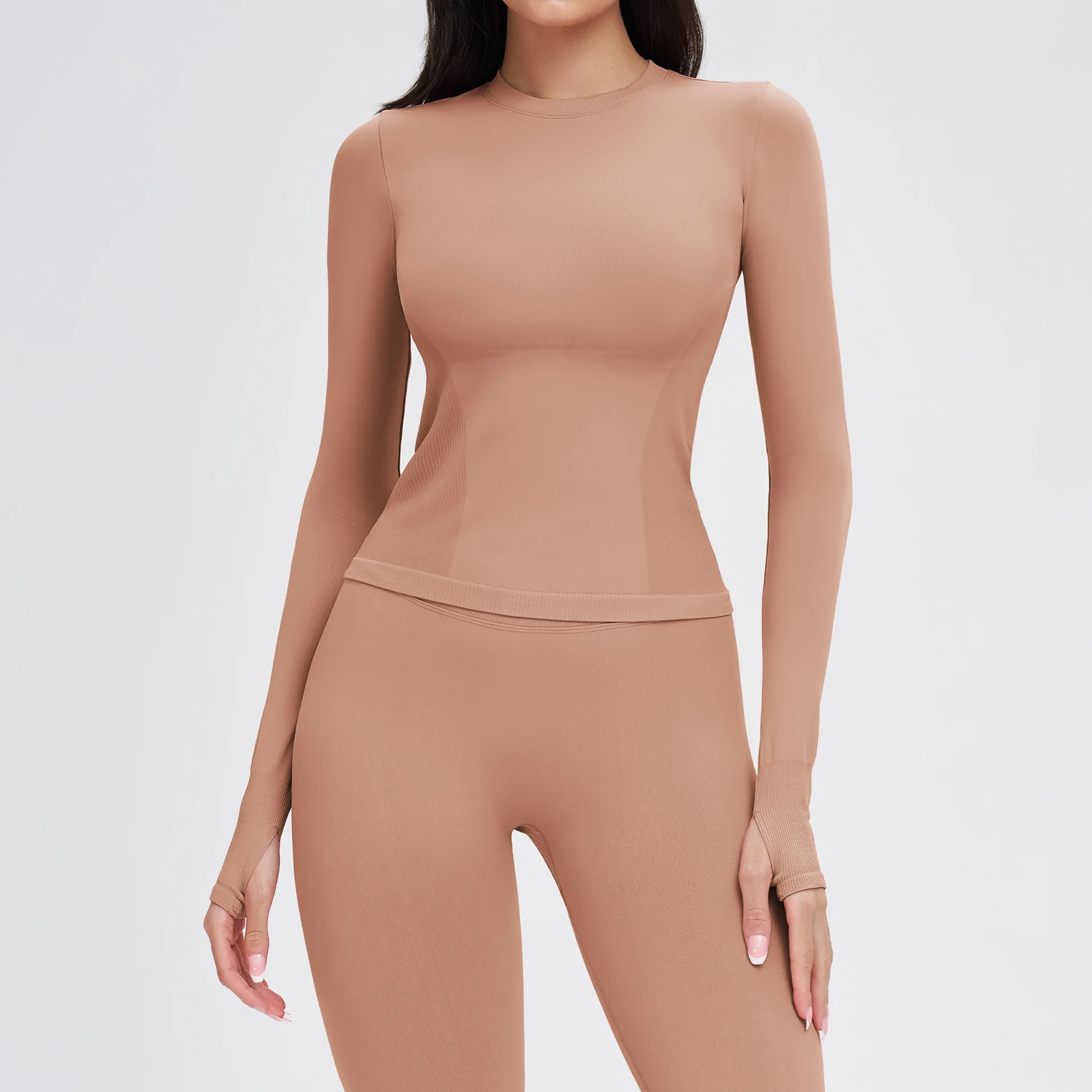 Бесшовные футболки для йоги, женские однотонные спортивные топы с длинными рукавами для тренировок в тренажерном зале, рубашки для бега с открытым пупком, быстросохнущая спортивная одежда для фитнеса
Бесшовные футболки для йоги, женские однотонные спортивные топы с длинными рукавами для тренировок в тренажерном зале, рубашки для бега с открытым пупком, быстросохнущая спортивная одежда для фитнеса