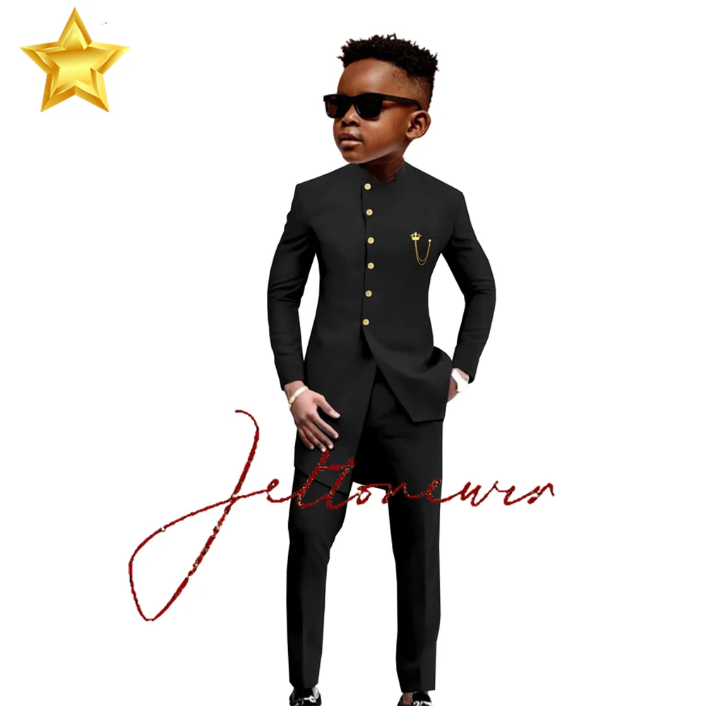 African Suit for Boys Single Breasted Slim Fit Jackets and Trousers 2 Piece Set Business Suit Kids Wedding Evening
African Suit for Boys Single Breasted Slim Fit Jackets and Trousers 2 Piece Set Business Suit Kids Wedding Evening