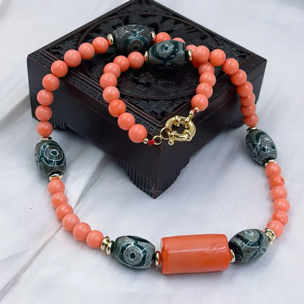 17-20inch New Design Female Jewelry Retro Agate Vintage Natural Sea Bamboo Orange Coral Chokers Charm Pendant Necklace
17-20inch New Design Female Jewelry Retro Agate Vintage Natural Sea Bamboo Orange Coral Chokers Charm Pendant Necklace