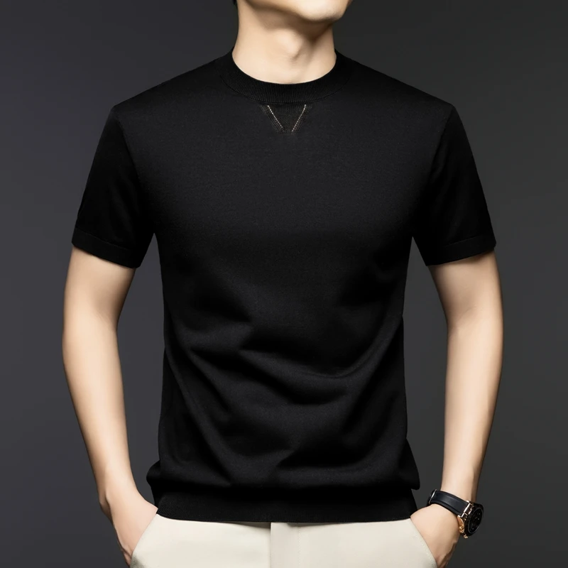 Lyocell 64% Men Clothes 2025 Spring Summer Casual O-Nek Thin Knit Tees Male Mulberry Silk Breathable Short Sleeve Knit Tops
Lyocell 64% Men Clothes 2025 Spring Summer Casual O-Nek Thin Knit Tees Male Mulberry Silk Breathable Short Sleeve Knit Tops