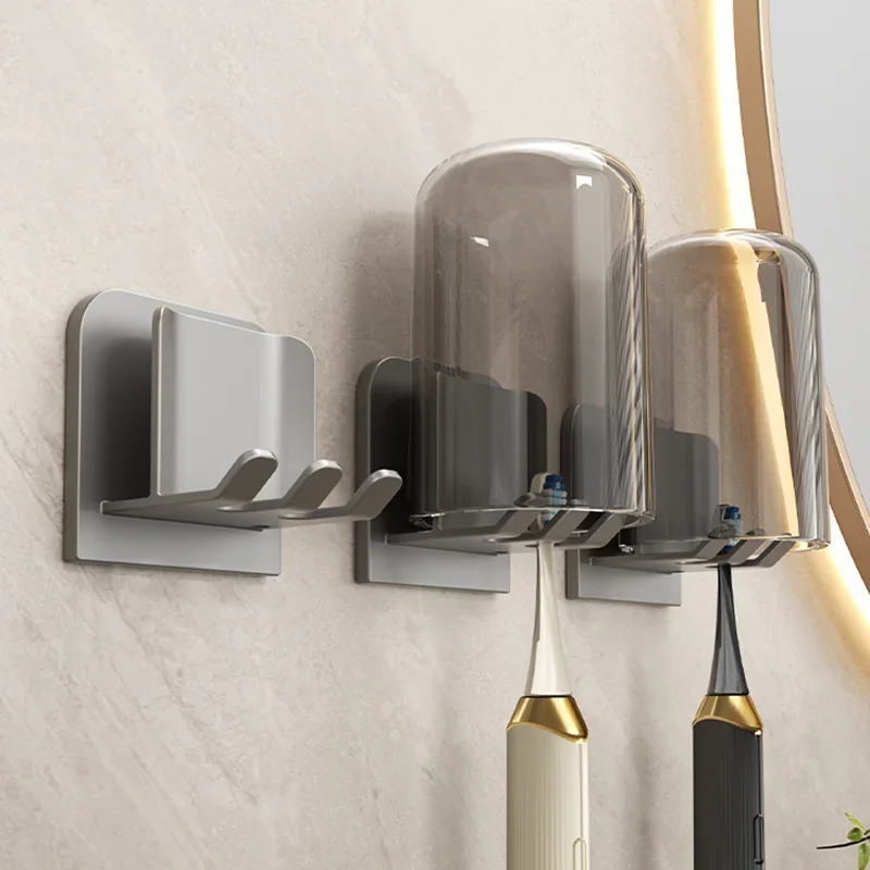 Aluminum Wall Mounted Toothbrush Holder Organizer Bathroom Rack with Cup - Punch Free & No Drill Electric Toothbrush Holder
Aluminum Wall Mounted Toothbrush Holder Organizer Bathroom Rack with Cup - Punch Free & No Drill Electric Toothbrush Holder