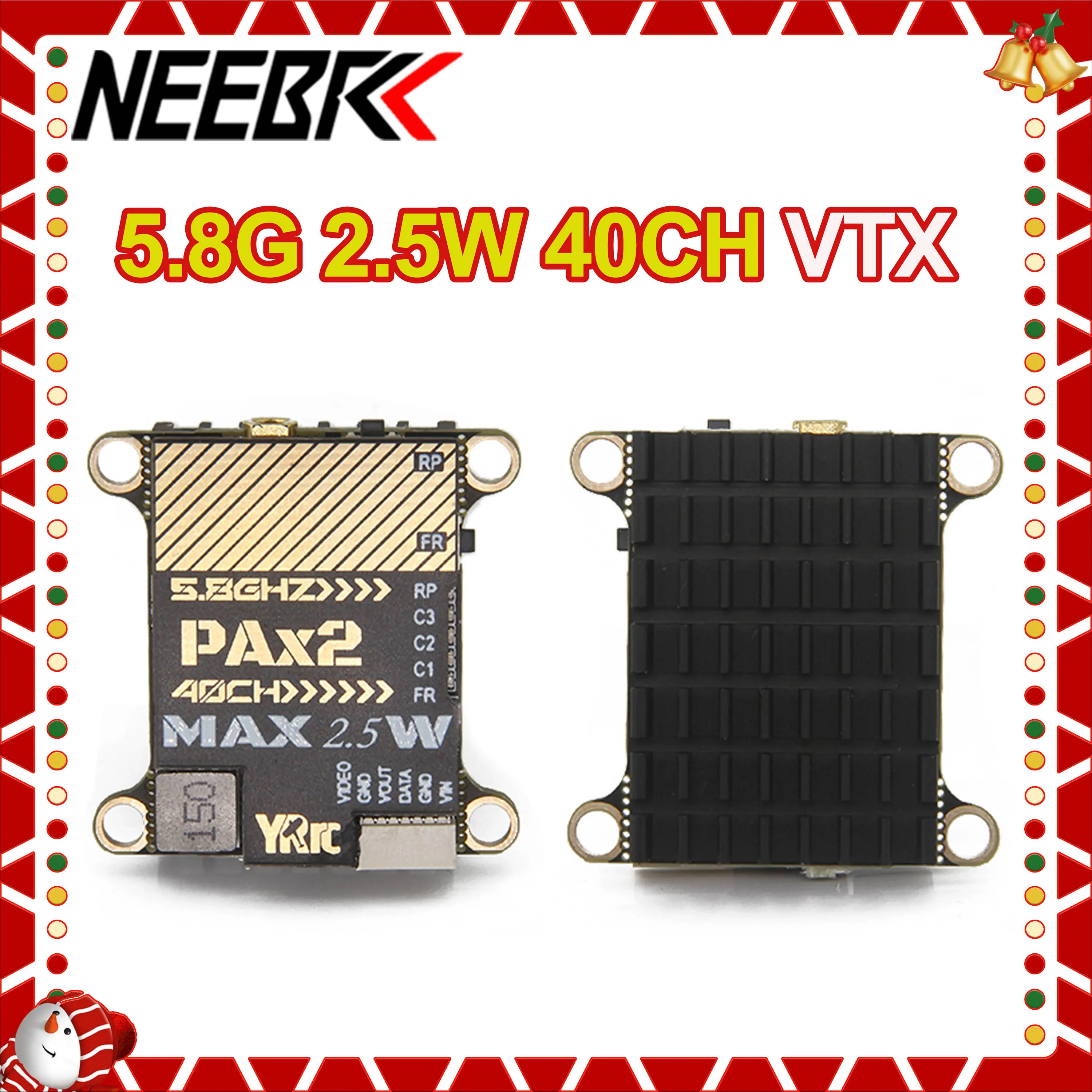 NEEBRC 5.8G 2.5W 40CH VTX 2-8S Adjustable Image Transmission 400mW/800mW/1500mW/2500mW for RC FPV Racing Drone Long Range Plane
NEEBRC 5.8G 2.5W 40CH VTX 2-8S Adjustable Image Transmission 400mW/800mW/1500mW/2500mW for RC FPV Racing Drone Long Range Plane