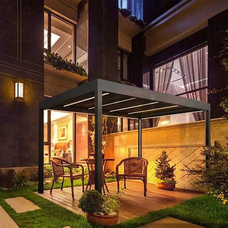 Adjustable Outdoor Garden Pergola Customized Modern Bioclimatic Motorized Aluminium Louver Glass Feature
Adjustable Outdoor Garden Pergola Customized Modern Bioclimatic Motorized Aluminium Louver Glass Feature