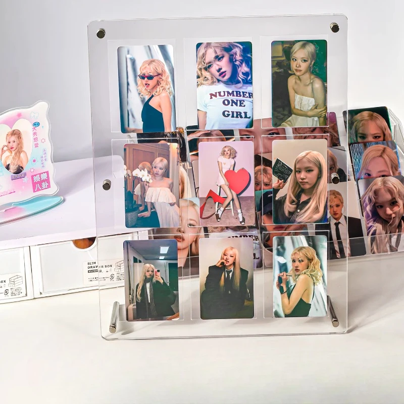 Star small card display stand, Polaroid photo frame acrylic, Jiugongge star chasing peripheral desktop decoration
Star small card display stand, Polaroid photo frame acrylic, Jiugongge star chasing peripheral desktop decoration