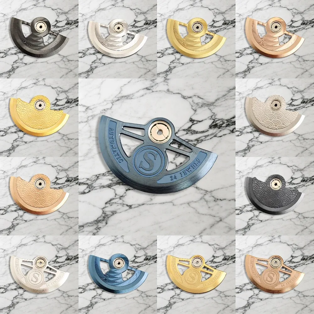 NH35 Mechanical Automatic Movement Rotors Various styles Fits NH35/NH36/NH38/NH70/NH72/7S26 Movement Replace Compatible Parts
NH35 Mechanical Automatic Movement Rotors Various styles Fits NH35/NH36/NH38/NH70/NH72/7S26 Movement Replace Compatible Parts