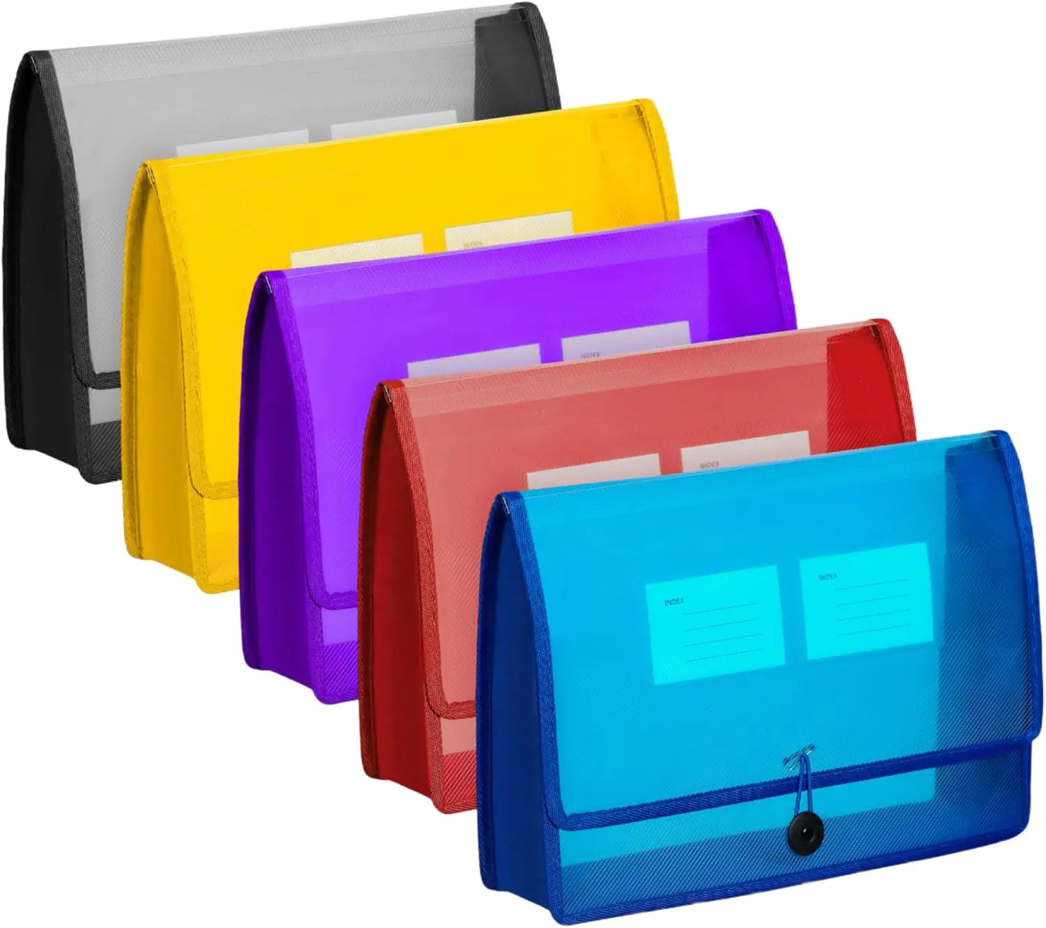 5Pack A4 Plastic File Wallet Envelope Expanding File Folder Document Organizer with Snap Closure & Label Pocket Clear
5Pack A4 Plastic File Wallet Envelope Expanding File Folder Document Organizer with Snap Closure & Label Pocket Clear