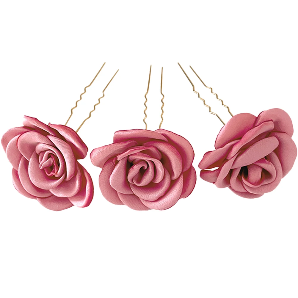 3pcs Rose Hairpin Silk Wedding Hair Accessories Bridal Prom Party Flower Fork Chinese Shaped Elegant Hairstyle
3pcs Rose Hairpin Silk Wedding Hair Accessories Bridal Prom Party Flower Fork Chinese Shaped Elegant Hairstyle