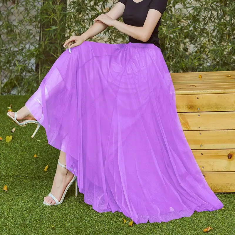 Vintage Tulle Skirt Summer Women Elastic High Waist Mesh Pleated Skirts Elegant Korean A Line Fashion Ladies Q454
Vintage Tulle Skirt Summer Women Elastic High Waist Mesh Pleated Skirts Elegant Korean A Line Fashion Ladies Q454