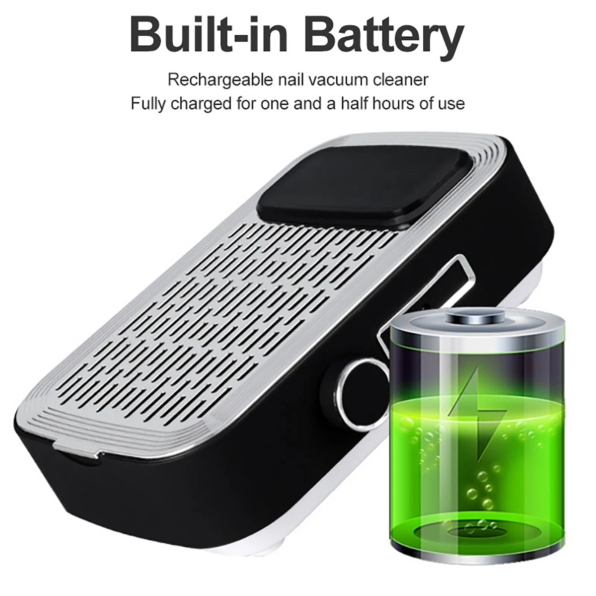 Rechargeable Nail Vacuum Cleaner with Adjustable Speed Knob, High Power Low Noise and Matte Texture Surface Nail Dust Collector
Rechargeable Nail Vacuum Cleaner with Adjustable Speed Knob, High Power Low Noise and Matte Texture Surface Nail Dust Collector
