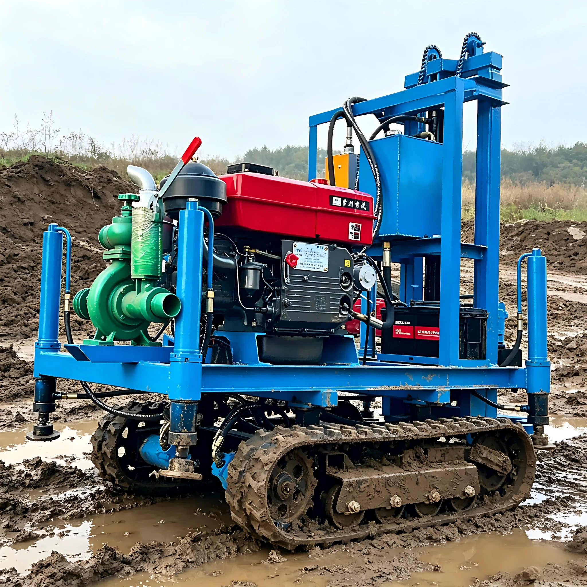 Customized 130-260m Heavy Duty All-Terrain Hydraulic Portable Crawler Water Well Drilling Machine
Customized 130-260m Heavy Duty All-Terrain Hydraulic Portable Crawler Water Well Drilling Machine